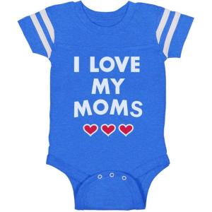 imageTstars I Love My Dads Pride Baby Outfit  Gift for Gay LGBT Parents  LGBTQ Rainbow Infant BodysuitMoms  Blue