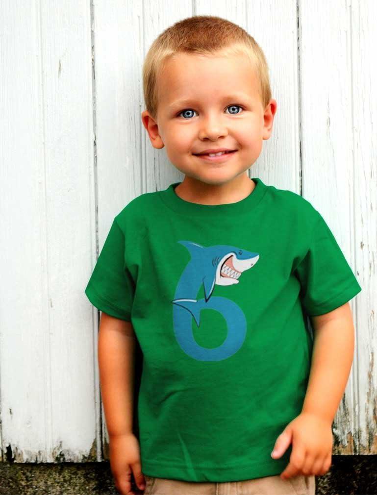imageTstars TeeStars  6th Birthday Shark Party Gift for Six Years Old Youth Kids TShirtOrange