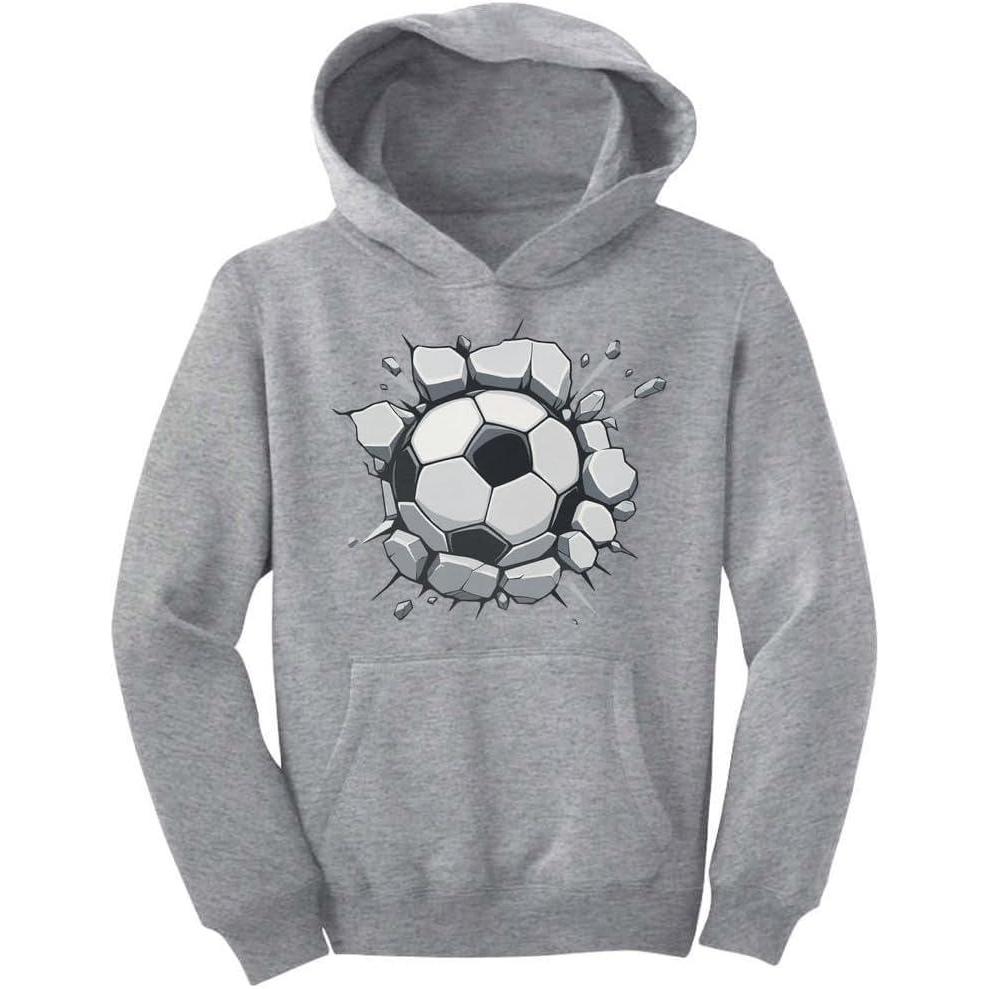 imageTstars Youth Soccer Hoodie for Boys and Girls  Funny Sports Sweatshirt Gift for Players ampamp Fans  Game Day ApparelWall  Gray