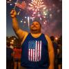 imageTstars American Flag Tank Top for Men  USA Patriotic 4th of July Shirt  Merica Sleeveless Tops for Memorial DayAmerican Flag  Blue