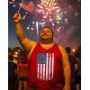imageTstars American Flag Tank Top for Men  USA Patriotic 4th of July Shirt  Merica Sleeveless Tops for Memorial DayAmerican Flag  Red