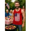 imageTstars American Flag Tank Top for Men  USA Patriotic 4th of July Shirt  Merica Sleeveless Tops for Memorial DayAmerican Flag  Red