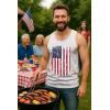 imageTstars American Flag Tank Top for Men  USA Patriotic 4th of July Shirt  Merica Sleeveless Tops for Memorial DayAmerican Flag  White