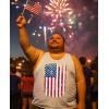 imageTstars American Flag Tank Top for Men  USA Patriotic 4th of July Shirt  Merica Sleeveless Tops for Memorial DayAmerican Flag  White