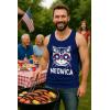 imageTstars American Flag Tank Top for Men  USA Patriotic 4th of July Shirt  Merica Sleeveless Tops for Memorial DayMeowica  Blue