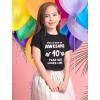imageTstars Awesome 10 Year Old Birthday Shirt for Kids  Funny Gift for Boy or Girl Age 10  Youth Celebration TShirtBlack