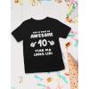 imageTstars Awesome 10 Year Old Birthday Shirt for Kids  Funny Gift for Boy or Girl Age 10  Youth Celebration TShirtBlack