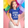 imageTstars Awesome 10 Year Old Birthday Shirt for Kids  Funny Gift for Boy or Girl Age 10  Youth Celebration TShirtBlue