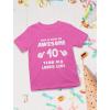 imageTstars Awesome 10 Year Old Birthday Shirt for Kids  Funny Gift for Boy or Girl Age 10  Youth Celebration TShirtPink