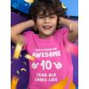 imageTstars Awesome 10 Year Old Birthday Shirt for Kids  Funny Gift for Boy or Girl Age 10  Youth Celebration TShirtPink