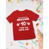 imageTstars Awesome 10 Year Old Birthday Shirt for Kids  Funny Gift for Boy or Girl Age 10  Youth Celebration TShirtRed