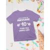imageTstars Awesome 10 Year Old Birthday Shirt for Kids  Funny Gift for Boy or Girl Age 10  Youth Celebration TShirtViolet