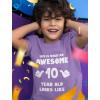 imageTstars Awesome 10 Year Old Birthday Shirt for Kids  Funny Gift for Boy or Girl Age 10  Youth Celebration TShirtViolet