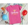 imageTstars Birthday Girl Shirt with Crown  Princess Tee Gift for Girls Age 3 to 9 Years Old  Kids Fitted TShirtWow Pink