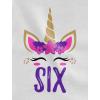 imageTstars Gift for 6 Year Old Girl Unicorn 6th Birthday Youth Kids TShirtGray