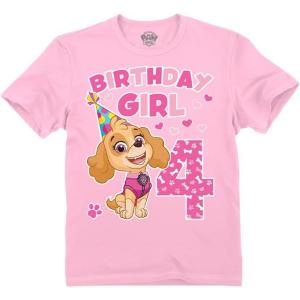 imageSkye Paw Patrol 4th Birthday Girl Shirt for 4 Year Old Girls  PupThemed Party Toddler TShirtSkye 4th  Light Pink