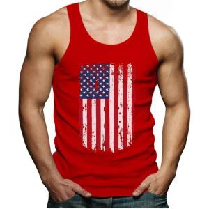 imageTstars American Flag Tank Top for Men  USA Patriotic 4th of July Shirt  Merica Sleeveless Tops for Memorial DayAmerican Flag  Red
