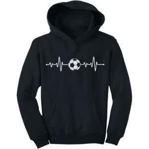 imageTstars Youth Soccer Hoodie for Boys and Girls  Funny Sports Sweatshirt Gift for Players ampamp Fans  Game Day ApparelHeartbeat  Black