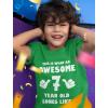 imageTstars 7th Birthday Shirt for Boys or Girls  This is What an Awesome 7 Year Old Looks Like Youth Kids TShirtGreen