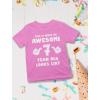 imageTstars 7th Birthday Shirt for Boys or Girls  This is What an Awesome 7 Year Old Looks Like Youth Kids TShirtPink