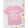 imageTstars Awesome 9 Year Old Birthday Shirt  Fun Gift Tee for Boys or Girls Turning Nine  Youth Kids TShirtLight Pink
