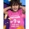 imageTstars Awesome 9 Year Old Birthday Shirt  Fun Gift Tee for Boys or Girls Turning Nine  Youth Kids TShirtPink