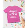 imageTstars Awesome 9 Year Old Birthday Shirt  Fun Gift Tee for Boys or Girls Turning Nine  Youth Kids TShirtPink