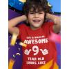 imageTstars Awesome 9 Year Old Birthday Shirt  Fun Gift Tee for Boys or Girls Turning Nine  Youth Kids TShirtRed