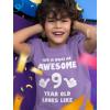 imageTstars Awesome 9 Year Old Birthday Shirt  Fun Gift Tee for Boys or Girls Turning Nine  Youth Kids TShirtViolet