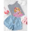 imageTstars Paw Patrol Skye Big Sister Shirt Girls Big Sister Outfit Toddler Kids TShirtGray