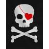 imageTstars Pirate Skull ampamp Heart Valentines Day Girls Fitted Kids TShirtLavender