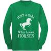 imageTstars Horse Gifts A Girl Who Loves Horses Youth Kids Girls Long Sleeve TshirtGreen