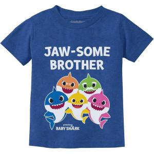 imageTstars Brother Shark Big Brother Shirt Baby Birthday JawsomeHeather Blue