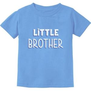 imageTstars Little Brother Gift for Siblings New Brother ToddlerInfant Kids TShirtCalifornia Blue
