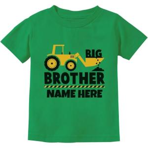 imageTstars Personalized Big Brother Shirt Pregnancy Announcement Sibling Boys Kids TShirtGreen