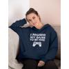 imageTstars Funny Gaming Hoodie for Men  I Paused My Game to Be Here Gamer Gifts Teen Boys ampamp Fans of Video GamesAdult  Blue