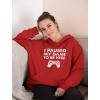 imageTstars Funny Gaming Hoodie for Men  I Paused My Game to Be Here Gamer Gifts Teen Boys ampamp Fans of Video GamesAdult  Red