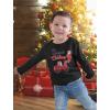 imageTstars Im Digging Christmas Tractor Shirt for Toddler Boys Ugly Snow Plough Long Sleeve Xmas Construction Kids TeeExcavator  Black