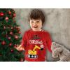 imageTstars Im Digging Christmas Tractor Shirt for Toddler Boys Ugly Snow Plough Long Sleeve Xmas Construction Kids TeeRed