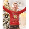imageTstars Spongebob Ugly Christmas Sweater Shirt  Funny Long Sleeve Holiday Tee for Youth Boys ampamp GirlsRed