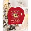 imageTstars Spongebob Ugly Christmas Sweater Shirt  Funny Long Sleeve Holiday Tee for Youth Boys ampamp GirlsRed