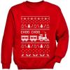 imageTstars Construction Trucks Ugly Christmas Sweater Style Tractors Bulldozers Xmas Kids SweatshirtTrains  Red