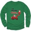 imageTstars Im Digging Christmas Tractor Shirt for Toddler Boys Ugly Snow Plough Long Sleeve Xmas Construction Kids TeeExcavator  Green