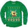 imageTstars Spongebob Ugly Christmas Sweater Shirt  Funny Long Sleeve Holiday Tee for Youth Boys ampamp GirlsGreen