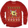 imageTstars Spongebob Ugly Christmas Sweater Shirt  Funny Long Sleeve Holiday Tee for Youth Boys ampamp GirlsRed