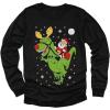 imageTstars Tree Rex Kids Ugly Christmas Shirt Tacky Sweater Style Funny Xmas Holiday Long Sleeve TShirt for Toddler KidsRiding  Black
