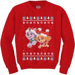 imageTstars Paw Patrol Team Ugly Christmas Sweatshirt for Toddlers Skye Marshall Rubble Tacky Sweater Style Kids SweatshirtsSkye Everest  Red