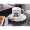 imageQUEEN Crown Coffee Mug Valentines Day GiftWedding GiftCouples Gift Mug 15 Ounce White