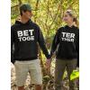 imageTstars Better Together Matching Hoodies for Couples His ampamp Hers Gifts Couple Hoodie SetMen Black  Women Black