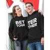 imageTstars Better Together Matching Hoodies for Couples His ampamp Hers Gifts Couple Hoodie SetMen Black  Women Black